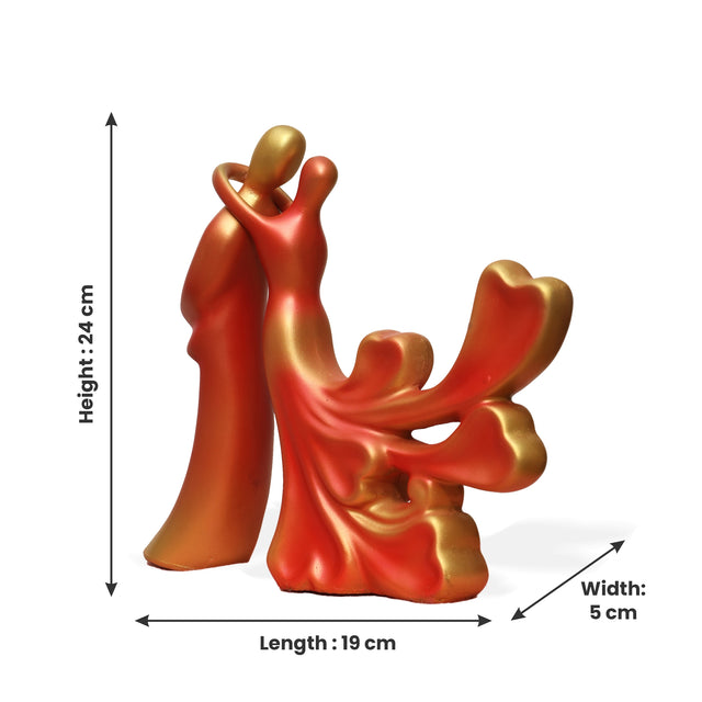 Abstract Couple Dancing Sculpture