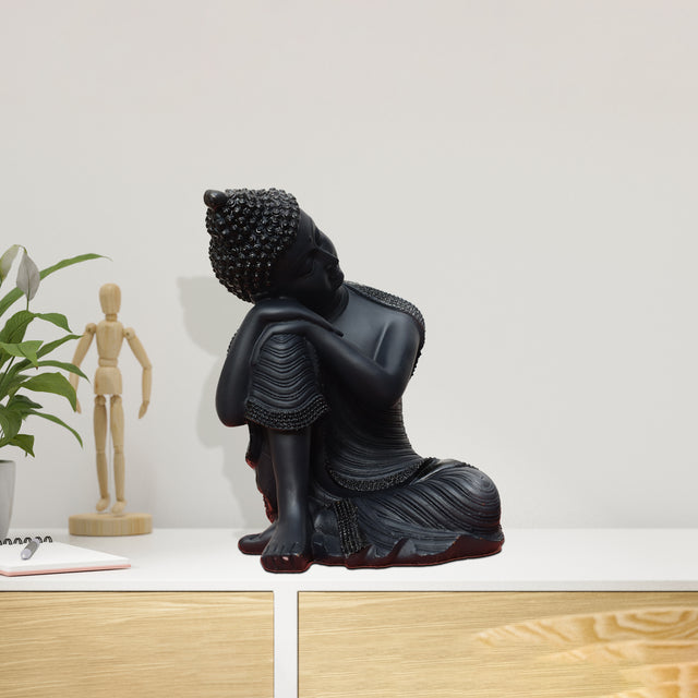Resting Buddha Statue (Black)