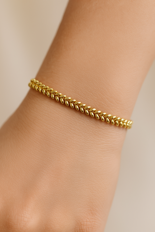 Golden Leaf Anklet