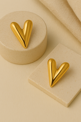 Golden Heartbeat Studs