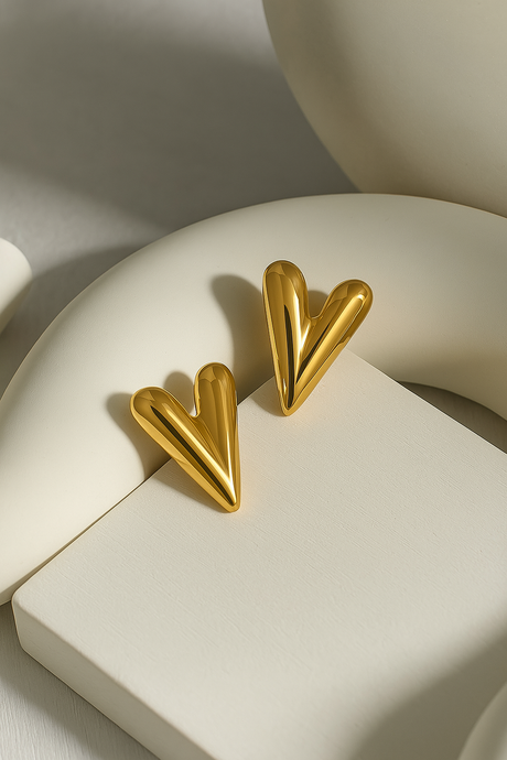 Golden Heartbeat Studs