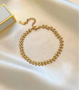 Golden Leaf Anklet