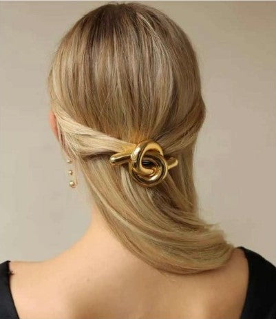 Gold Knot Hair Claw Clip