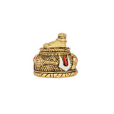 Hanuman Ji Charan Paduka - 24K Gold Plated Sacred Footprints Sculpture
