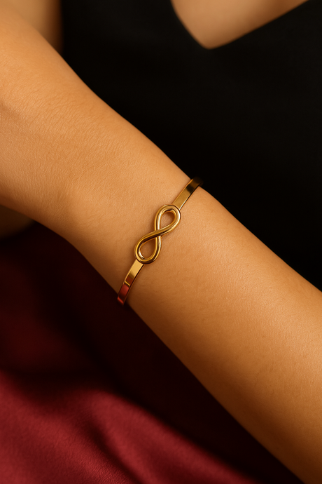 Gold-Plated Infinity Symbol Bracelet