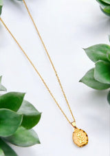 Trishul Om Oval Pendant Necklace