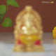 Divine Lord Ganesha Idol - 24K Gold Plated with Yellow & Red Attire